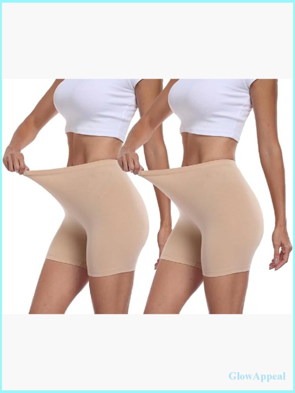 2 Pack Anti-Chafing Slip Shorts for Under Dresses High Waisted Seamless